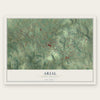 Arial, South Carolina map print, the full design