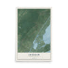 Map of Awendaw, South Carolina, 12 x 18 inch unframed archival matte print
