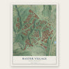 Baxter Village, South Carolina map print, the full design