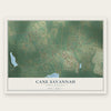 Cane Savannah, South Carolina map print, the full design