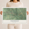 Map of Chesterfield, South Carolina, 12 x 18 inch unframed archival matte print