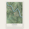 Clifton, South Carolina map print, the full design