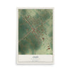 Map of Clio, South Carolina, 12 x 18 inch unframed archival matte print