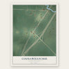 Coosawhatchie, South Carolina map print, the full design