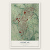 Dunean, South Carolina map print, the full design