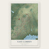 East Camden, South Carolina map print, the full design