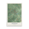 Map of Edgefield, South Carolina, 12 x 18 inch unframed archival matte print