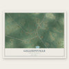 Gillisonville, South Carolina map print, the full design
