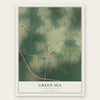 Green Sea, South Carolina map print, the full design