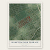 Hampton Park Terrace, South Carolina map print, the full design
