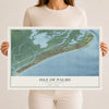 Map of Isle of Palms, South Carolina, 12 x 18 inch unframed archival matte print