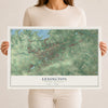 Map of Lexington, South Carolina, 12 x 18 inch unframed archival matte print