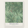 Monarch Mill, South Carolina map print, the full design