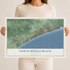 Map of North Myrtle Beach, South Carolina, 12 x 18 inch unframed archival matte print