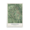 Map of Powdersville, South Carolina, 12 x 18 inch unframed archival matte print