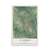Map of St. Andrews, South Carolina, 12 x 18 inch unframed archival matte print