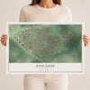 Map of Sangaree, South Carolina, 12 x 18 inch unframed archival matte print