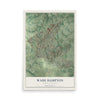 Map of Wade Hampton, South Carolina, 12 x 18 inch unframed archival matte print