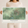 Map of White Knoll, South Carolina, 12 x 18 inch unframed archival matte print