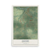 Map of Quinby, South Carolina, 12 x 18 inch unframed archival matte print