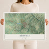 Map of Reidville, South Carolina, 12 x 18 inch unframed archival matte print