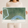Map of Rockville, South Carolina, 12 x 18 inch unframed archival matte print