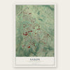 Saxon, South Carolina map print, the full design