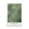 Map of Society Hill, South Carolina, 12 x 18 inch unframed archival matte print