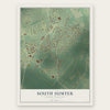 South Sumter, South Carolina map print, the full design