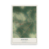 Map of Stuckey, South Carolina, 12 x 18 inch unframed archival matte print