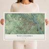 Map of West Columbia, South Carolina, 12 x 18 inch unframed archival matte print