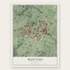 West End, South Carolina map print, the full design