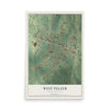 Map of West Pelzer, South Carolina, 12 x 18 inch unframed archival matte print