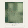 Aurora Center, South Dakota map print, the full design
