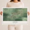 Map of Aurora, South Dakota, 12 x 18 inch unframed archival matte print