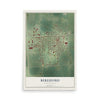 Map of Beresford, South Dakota, 12 x 18 inch unframed archival matte print