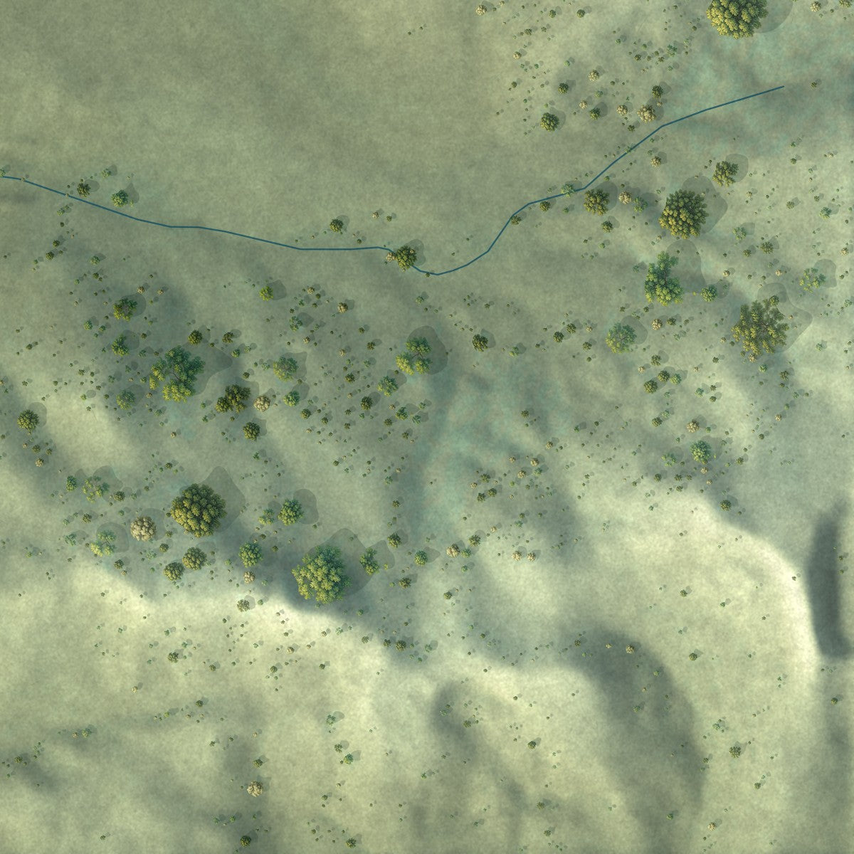 Close-up of the map of Bijou Hills, South Dakota print showing street and building detail
