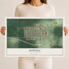 Map of Bowdle, South Dakota, 12 x 18 inch unframed archival matte print