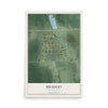 Map of Bradley, South Dakota, 12 x 18 inch unframed archival matte print