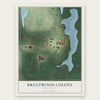 Brentwood Colony, South Dakota map print, the full design