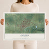 Map of Canton, South Dakota, 12 x 18 inch unframed archival matte print