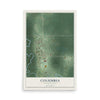 Map of Columbia, South Dakota, 12 x 18 inch unframed archival matte print
