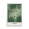 Map of Cresbard, South Dakota, 12 x 18 inch unframed archival matte print