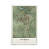 Map of Edgemont, South Dakota, 12 x 18 inch unframed archival matte print
