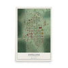 Map of Estelline, South Dakota, 12 x 18 inch unframed archival matte print