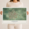 Map of Faulkton, South Dakota, 12 x 18 inch unframed archival matte print
