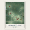 Golden View Colony, South Dakota map print, the full design