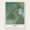 Hamill, South Dakota map print, the full design
