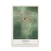 Map of Ipswich, South Dakota, 12 x 18 inch unframed archival matte print