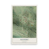 Map of Kennebec, South Dakota, 12 x 18 inch unframed archival matte print